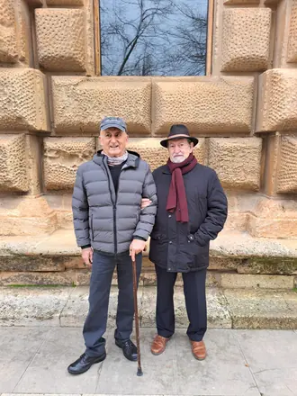 Con Pedro Salmerón, arquitecto conservador de la Alhambra
