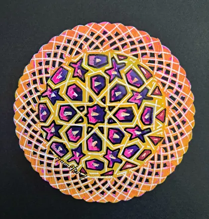 Dibujos sobre blondas de papel