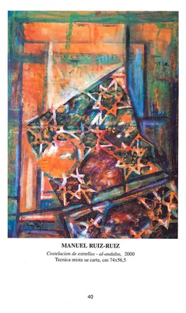 Costelación de estrellas - al-andalus, 2000. Técnica mixta sobre papel, 74 × 56,5 cm