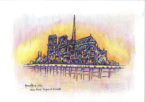 Notre Dame desde el Quai de la Tournelle, 1977