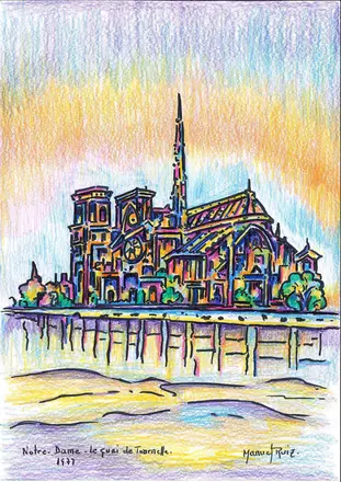 Notre Dame desde el Quai de la Tournelle, 1977