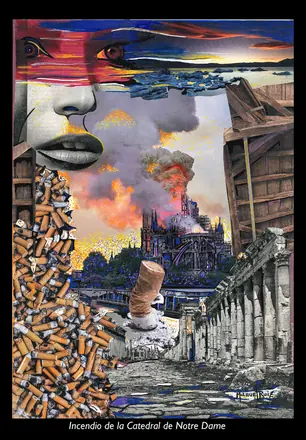 El tabaco es malo para la salud. Arde París